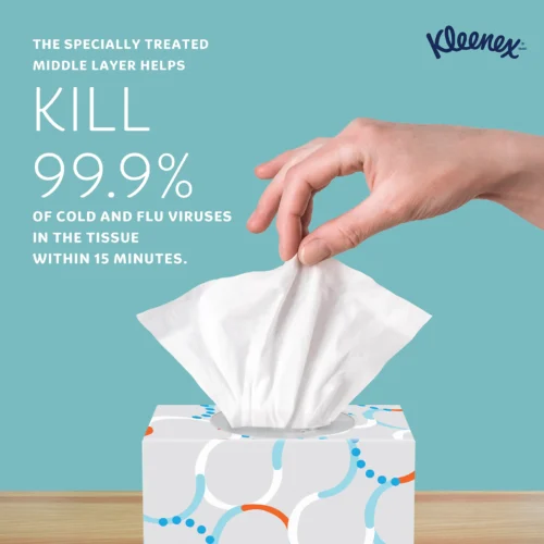 Kleenex Professional Anti-viral Facial Tissue, 3-Ply, White, 55 Sheets/Box, 3 Boxes/Pack, 4 Packs/Case (21286CT) - Image 4