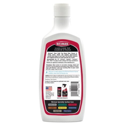 WEIMAN Glass Cook Top Cleaner and Polish, 20 oz Squeeze Bottle (DVO101102924) - Image 2